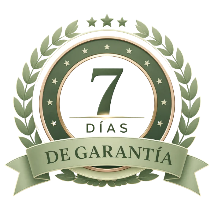 Sello de garantía de satisfacción 100% por 7 días