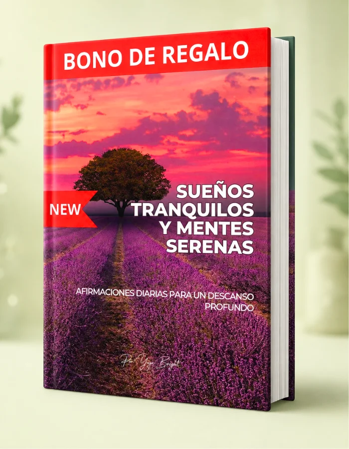 Portada del ebook Sueños Tranquilos y Mentes Serenas con campo de lavanda al atardecer