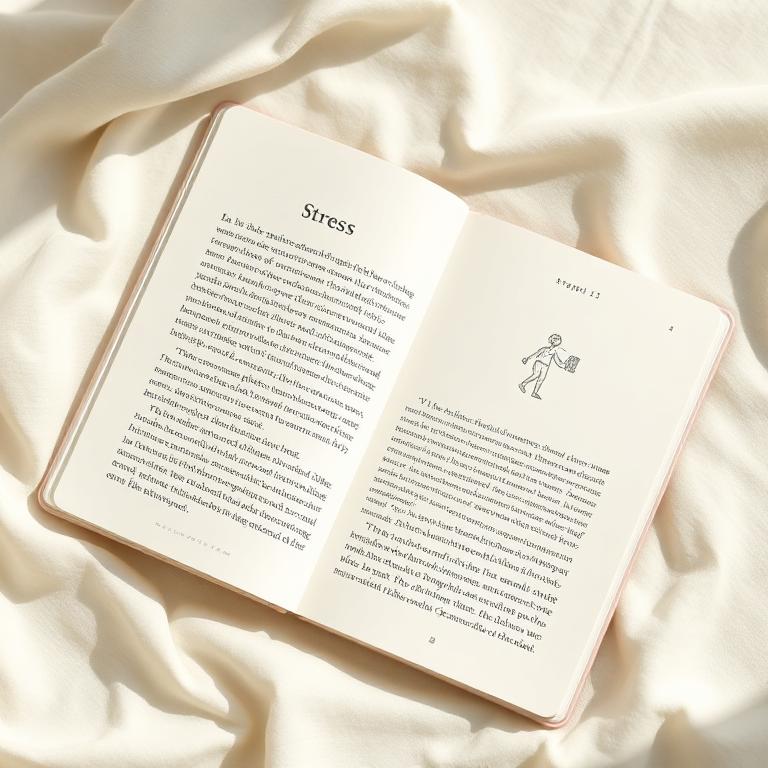 Libro abierto con el capítulo sobre el estrés y sus efectos